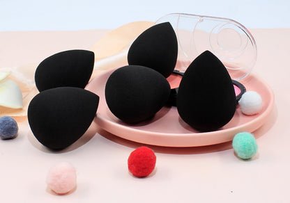 BEAKEY Makeup Sponge Set, 5 Pcs Foundation Blending Sponge, Beauty Sponges Flawless for Liquid, Cream, and Powder, Latex-Free and Vegan Boun Boun Makeup Sponges, Black