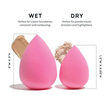 AOA Studio Collection makeup Sponge Set Latex Free and High-definition Set of 6 makeup Wonder blender For Powder Cream and Liquid, Super Soft Wonder Beauty Cosmetic