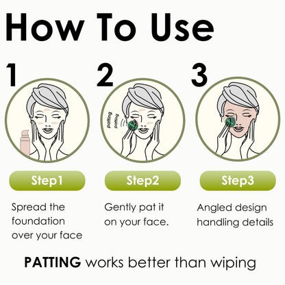 COOL-ANGLE 5Pcs Makeup Sponge For Foundation Concealer And Powder, Latex Free Blender Sponge For Natural And Easy Makeup Soft Long-lasting And Beginner-friendly, Green, Medium