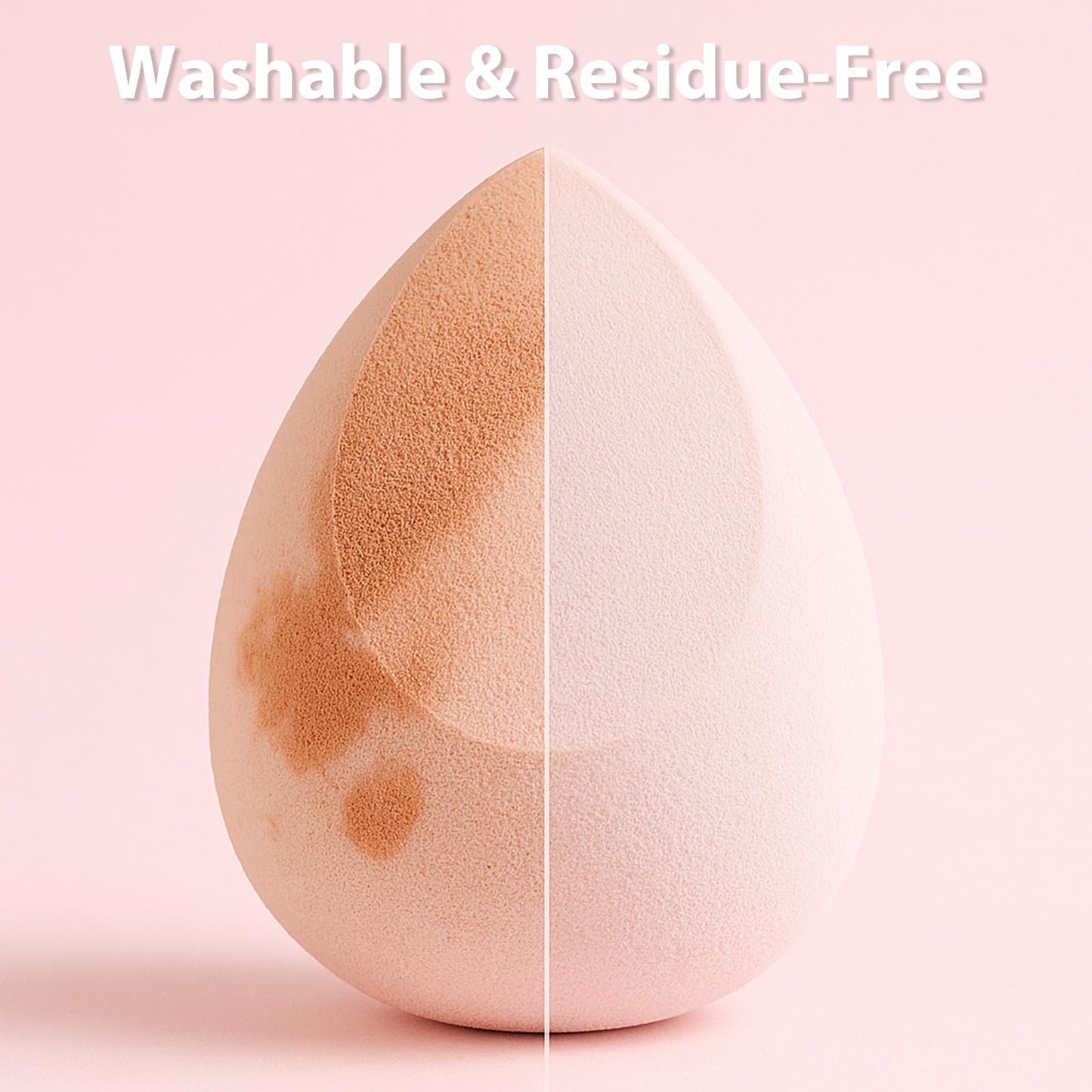 Makeup Sponge Set Foonbe Blender Sponges 7 Pcs for Liquid, Cream, and Powder, Latex Free, Multi colored Beauty Sponges with 1 Mini Sponge, Vegan & Cruelty-Free